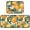 Orange, variante sur Tapis de Cuisine Floral à Fleurs Cactus, Ensemble de 2, Tapis de Cuisine Antidérapant pour Plancher, Tapis Imperméable pour Évier pour la Maison, le Bureau, la Buanderie
