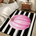 thumbnail image 5 of Pink Orange Pumpkin Fall 3'x5' Washable Rug, Thanksgiving Autumn Black Striped Non-Slip Area Rugs for Entryway Kitchen Classroom, Dorm Throw Carpet, Low Pile Soft Indoor Floor Mat, 5 of 9