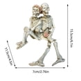 thumbnail image 3 of Sandistore Resin Crafts Creative Vintage Skeleton Couple Scene Party Decoration Hanging Feet Arrangement Fun Christmas Ornament, 3 of 6