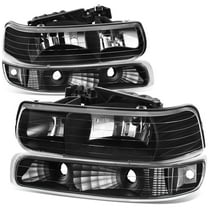 DNA Motoring for 99-06 Silverado Suburban 1500-3500 Headlight Bumper Signal Lamp Black/Clear