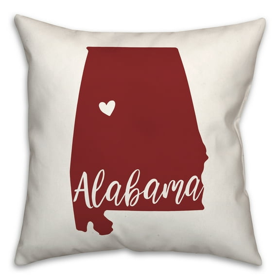 Creative Products Red Alabama Go Team 16 x 16 Spun Poly Pillow