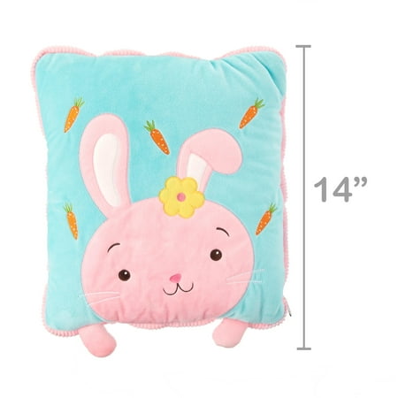 Way To Celebrate Easter Plush Pillow, Pink Bunny