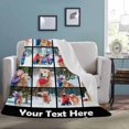 thumbnail image 4 of Custom Blanket with Picture Text Customized Blankets with 20 Photos Personalized Blanket Using My Own Pictures, Memorial Gifts for Birthday Christmas Valentine's Day Dad Mom Daughter Friends, 4 of 6