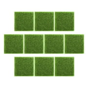 10pcs Decorative Turf Simulation Green Turf Decor Artificial Grass Mats Fake Turf