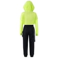 thumbnail image 2 of Zaldita Girls Hip Hop Jazz Street Dance Clothes 3 Piece Outfit Crop Hoodie Tank Top Jogger Pants Set Mint Green 6, 2 of 7
