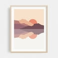 thumbnail image 2 of Purple mountains reflected in the lake - Illustration Unframed Wall Art Print 5 x 7 inches, 2 of 4