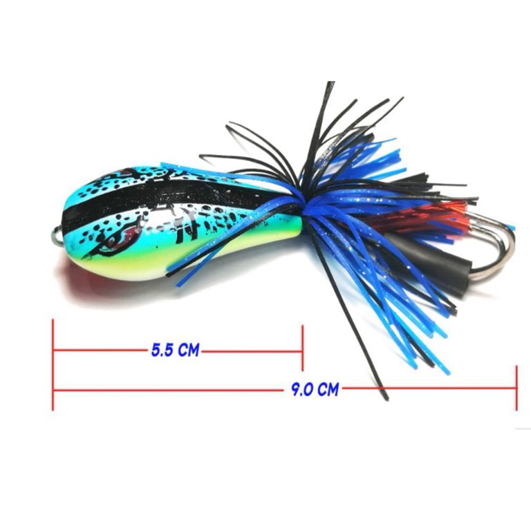 Jumping Frog Lure Topwater Lure 90mm 10g Double Strong Hooks Jump Action  Q3H4