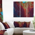 thumbnail image 3 of Design Art Peinture Acrylique Rouge Foncé Art Sur Toile, 3 of 3