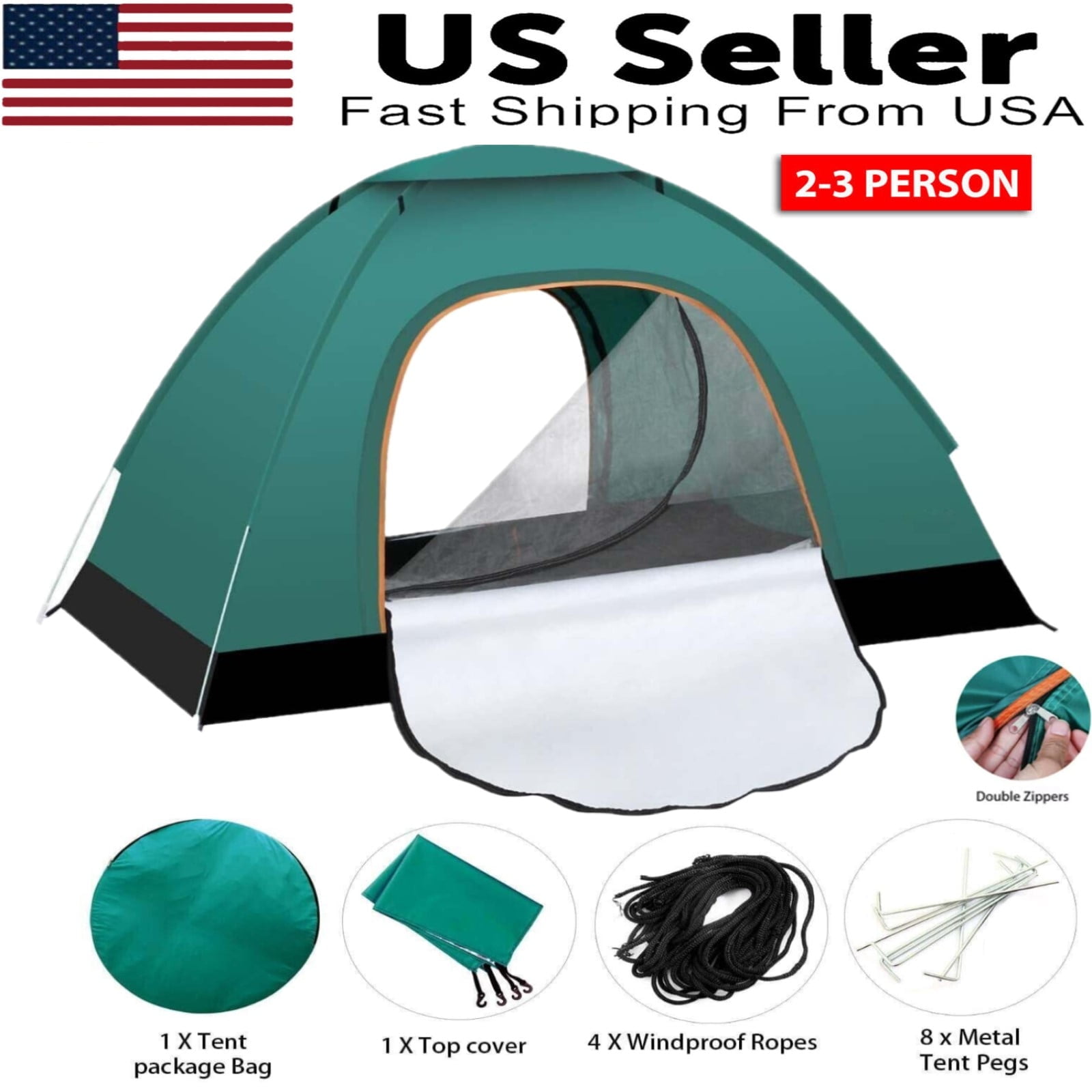 Waterproof 2 Person Tent Backpacking Hiking Camping Tent Sun Shelter Best New