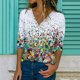 thumbnail image 2 of Blusa Gegular de manga larga con cuello en V informal para mujer Pompotops  gfhjh5462, 2 of 4