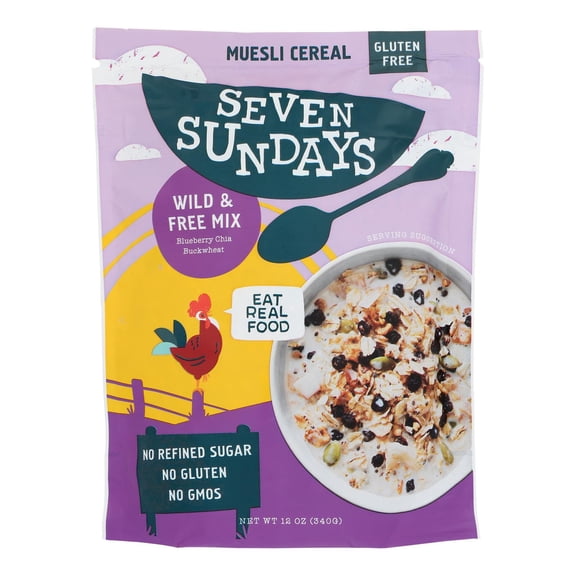 SEVEN SUNDAYS - Gluten - Free Blueberry Chia Muesli - 12 OZ, Case of 6