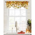 thumbnail image 5 of Tie Up Valance Curtain for Kitchen,Vintage Thanksgiving Maple Leaf Rod Pocket Short Curtains Adjustable Tie-Up Shade Valances,Country Plant on Linen Window Treatment for Bathroom Living Room Bedroom, 5 of 8