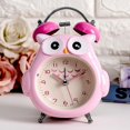 thumbnail image 4 of Reloj despertador para niños, reloj despertador analógico con campana ruidosa de búho, reloj de escritorio silencioso sin tictac con, 4 of 4