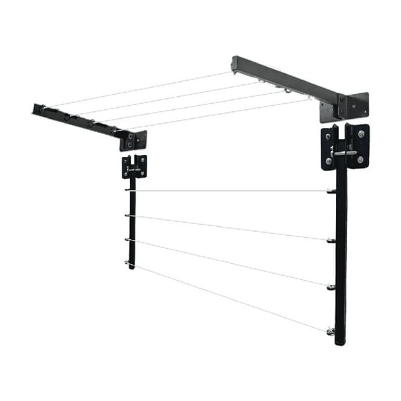 Tendederos Plegables Retráctil Ropa Plegable Reforzado Metal negro