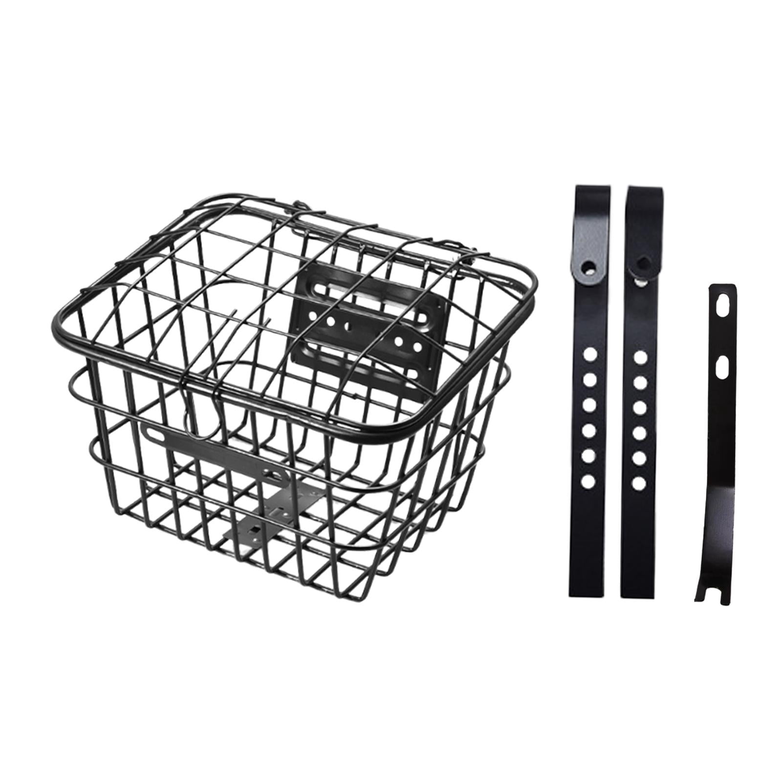 Kids Bike Basket Front Handlebar Basket Storage Basket Waterproof Metal for Boys and Girls Bicycles Riding