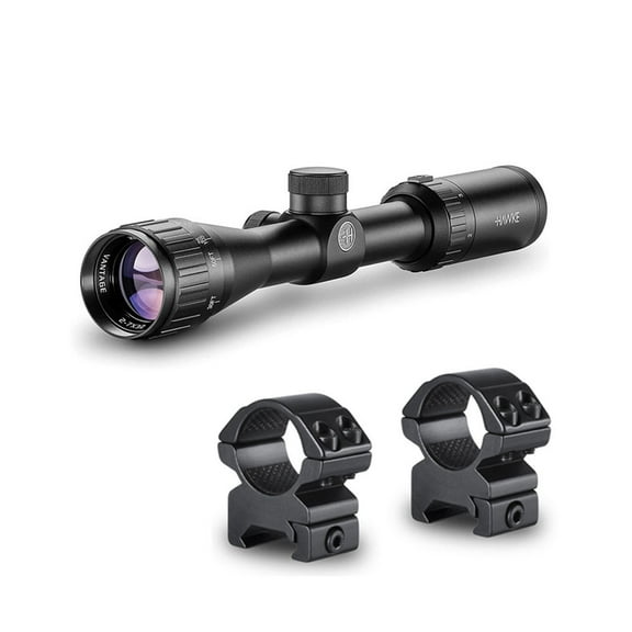 HAWKE Vantage IR 3-9x40 Rimfire .22 Riflescope w/ Match Mount 1in Medium Weaver Scope Rings