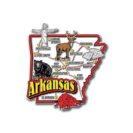 - Arkansas Jumbo State Map Fridge Magnet