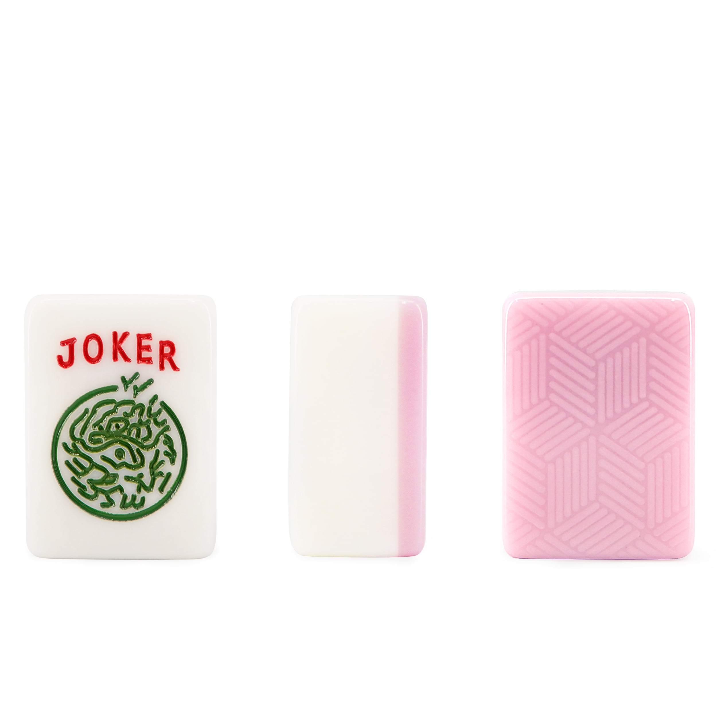 AzulHome American Mahjong Set with Bag: 166 Pink Melamine Tiles (1.4"), 4 Dice, 80 Poker Chips | Complete Game Set