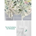 thumbnail image 3 of Eucalyptus Leaves Tie Up Curtains for Windows 45 Inch Length Balloon Curtains Kitchen Adjustable Balloon Window Shade Farmhouse Sage Green Leaf Floral Plants Tie Up Bathroom Curtain Window 34"x45", 3 of 6