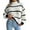 Sweater 122# White, variant on oqasdz Womens Sweaters Winter Oversized Long Sleeve Striped Sweater Turtleneck Side Split Tunic Pullover Jumper Knit Tops Casual Versatile