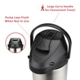 thumbnail image 4 of Dispensador de bebidas Brentwood Airpot de acero inoxidable caliente y frío de 3.5 L, 4 of 9