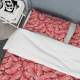 thumbnail image 4 of Designart 'Coral Pink Butterflies' Mid-Century Modern Duvet Cover Set, 4 of 4