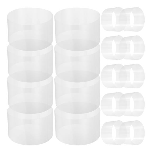 PENIKOKO 100 Clear Mousse Cake Collar Liners for Baking Decorations, 100 Sheets Disposable Baking Accessories