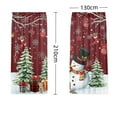 thumbnail image 2 of uhnmki Rideaux Imprimés de Vacances 2D Plats Imprimés Rouges de Noël avec Flocons de Neige et Branches pour Chambre Salon Fête de Vacances, 2 of 3