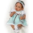 thumbnail image 4 of The Ashton-Drake Galleries Alicia's Gentle Touch Curls Her Hand Around Your Finger So Truly Real® Lifelike Interactive & Realistic African American Black Baby Girl Doll by Linda Murray 22-inches, 4 of 5