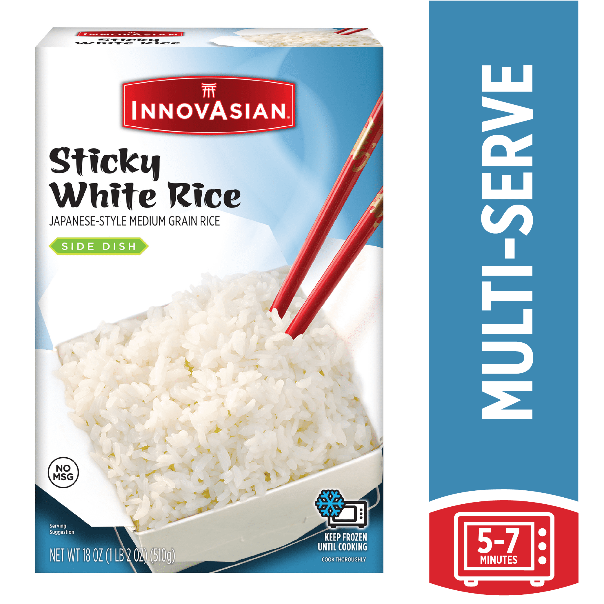 InnovAsian Sticky White Rice, 18 oz (Frozen Meal)