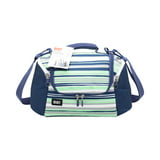 Built All Day Insulated Lunch Bag in Blue Green Stripes - Walmart.com
