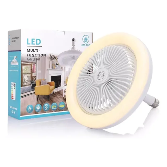 Ventilador Techo Foco Led Lámpara Silencioso Aromaterapia