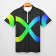 thumbnail image 3 of Autism Spectrum Infinity Awareness Symbol Men Zipper T-shirt Summer Casual Short Sleeve T-shirt Top, 3 of 7