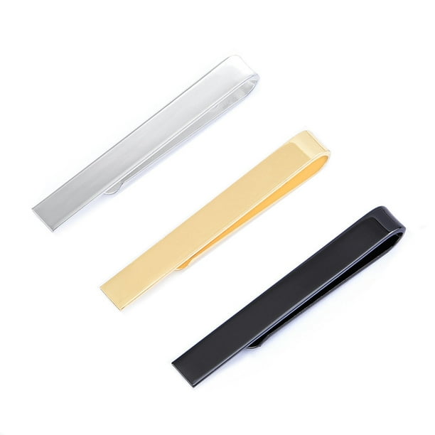Pisa Corbata Clip De Corbata Paquete 3 Elegante Metálico