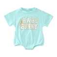 thumbnail image 1 of WEAIXIMIUNGChristmas Boys Girls Easter Short Sleeve Cartoon Rabbit Printed Pullover Romper Sweatshirt Bodysuits 6-12 Months, 1 of 6