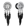 thumbnail image 4 of EeaseCA 2pcs Tree Pattern Auricle Puncture Ear Expansions Alloy Ear Tunnel Plugs Ear Gauges Expanders Body Piercing Jewelry (12mm), 4 of 8