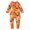 Orange, variant on OOOUM Baby Long Sleeve Romper Cartoon Graphic Print Jumsuits Baby Zipper Front Holiday Outfit 3-6 Months