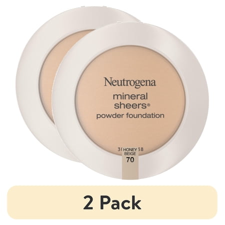 (2 pack) Neutrogena Mineral Sheers Powder Foundation Honey Beige 70 .34 oz
