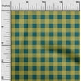 thumbnail image 1 of oneOone Georgette Viscose Dark Teal Green Fabric Gingham Check Fabric For Sewing Printed Craft Fabric By The Yard 42 Inch Wide, 1 of 4
