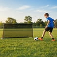 thumbnail image 4 of Costway 5ft x 2.5ft Portable POP Up Toddler Soccer Net with Metal Frame, 4 Ground Stakes, 4 of 10