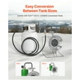 thumbnail image 3 of VEVOR Propane Tank Top Heater, for 1lb Small Tanks and 5-40lb Large Tanks, 18000 BTU Rapid Heating 180-Degree Infrared Radiant Tank Top Gas Heater,3 Heat Settings for Ice Fishing,Single Burner, 3 of 9
