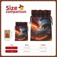 thumbnail image 3 of Rocae Fire Sky Dragon Print Christmas Drawstring Linen Gift Bag with Drawstrings Treat Bag Goody Present Bags for Christmas Party Favor, 3 of 8