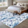 thumbnail image 4 of Non-Slip Rug Pad Rugs Summer Seahorse Coral Starfish Conch Rectangle Area Rugs 5x7Ft Soft Carpet Pads for Living Room Kids Room, Seamless Blue Marine Life, 4 of 9