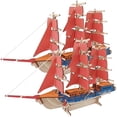 thumbnail image 1 of Rompecabezas 3D Barco Europeo EuroSail 2Pzas 77 Partes 42.9x26.7x13.5cm Madera Rojo/Café/Azul., 1 of 1