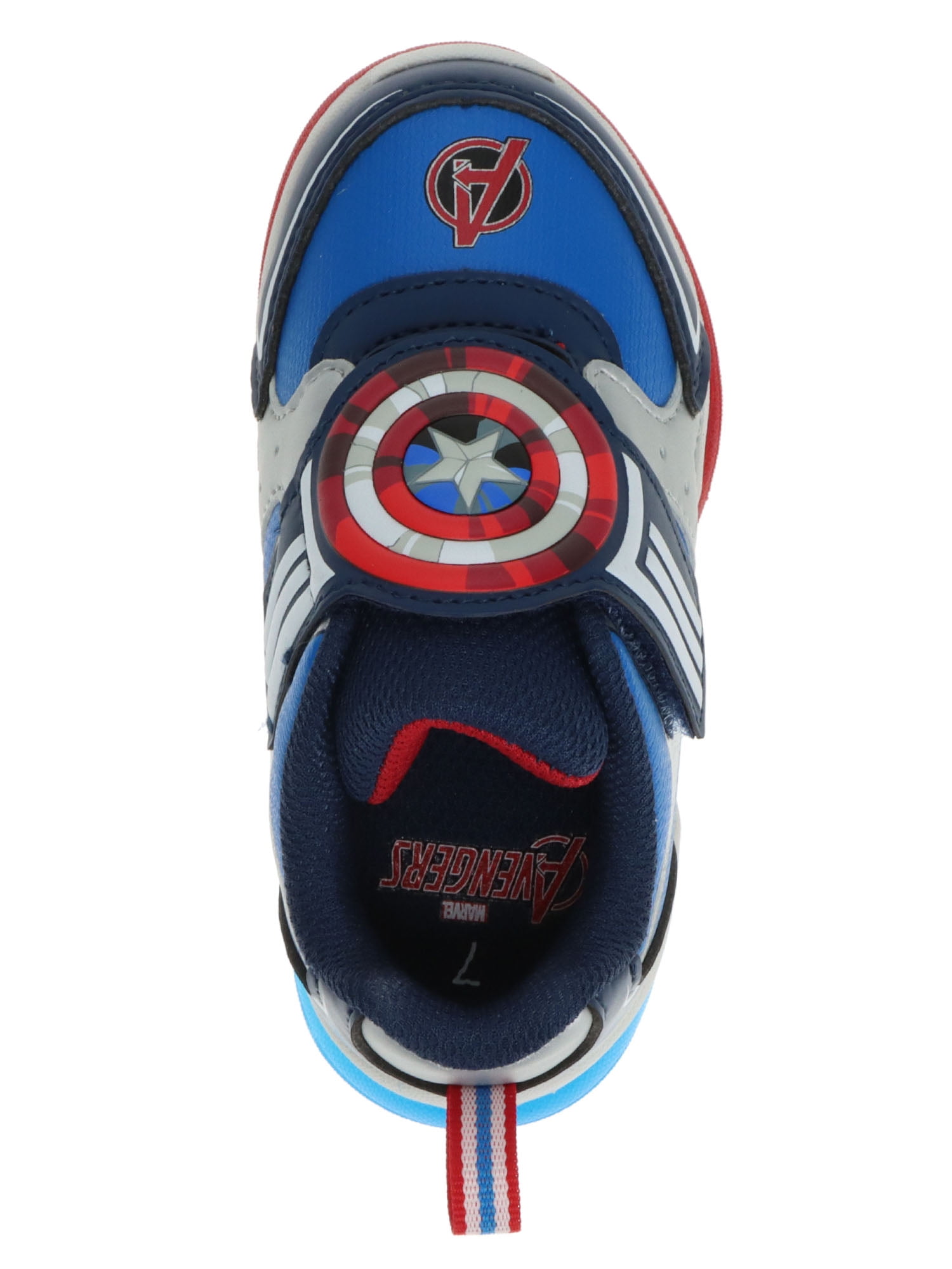 Marvel Captain America Toddler Boys Light-up Athletic Sneaker with On/Off Switch