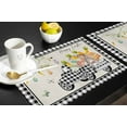 thumbnail image 5 of SPXUBZ Easter Placemats, Black and White Buffalo Plaid Truck Egg Bunny Carrot 18x12 Inch Placemats for Family Table Holiday Decoration Placemat Set of 6, 5 of 5