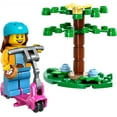 thumbnail image 2 of LEGO City: Girl Rider Minifigure with Pink Scooter and Tree Scenery, 2 of 6