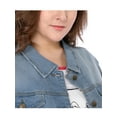 thumbnail image 6 of Agnes Orinda Women's Plus Size Jean Jacket Stitching Button Washed Denim Outerwear Coat 4X Light Blue, 6 of 8