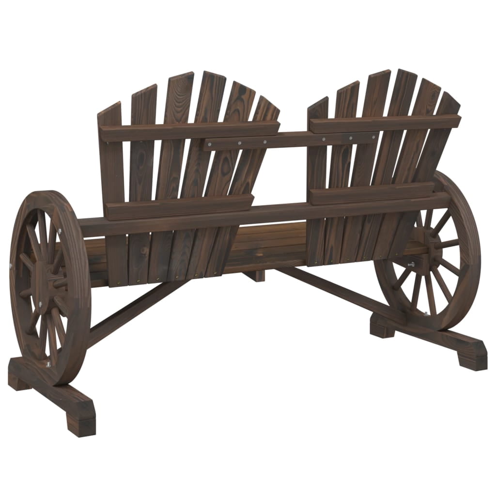 vidaXL Patio Adirondack Chair 2-Seater Solid Wood Fir