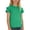 Green, variant on Girls Shirts Fashion Casual Top with Ruffle Hem Pull String Detail Pure Color Short Sleeve Tee for Kids White 7 Years-8 Years